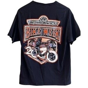 2020 79th Daytona Beach‎ Bike Week Blue Short Sleeve T-Shirt Size Large